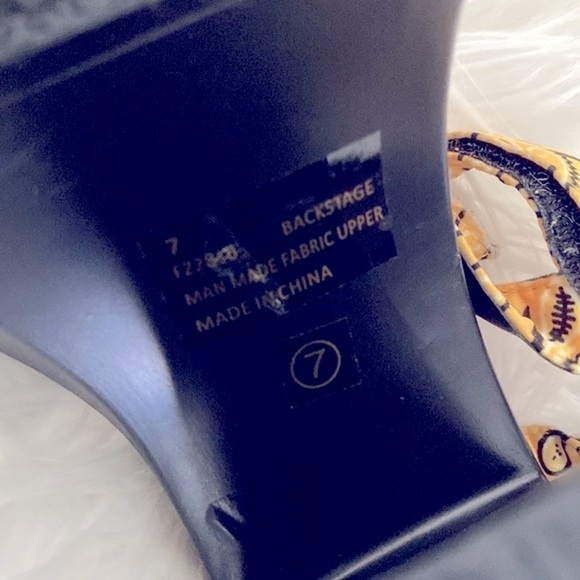 Lemonade yellow bandanna platform sandals heels - Picture 9 of 10